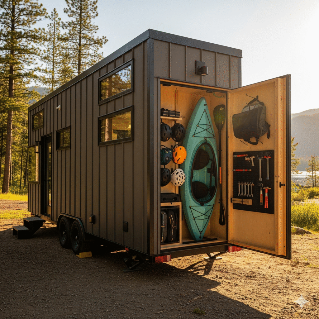 Tiny House Trailer with Garage Storage Guide
