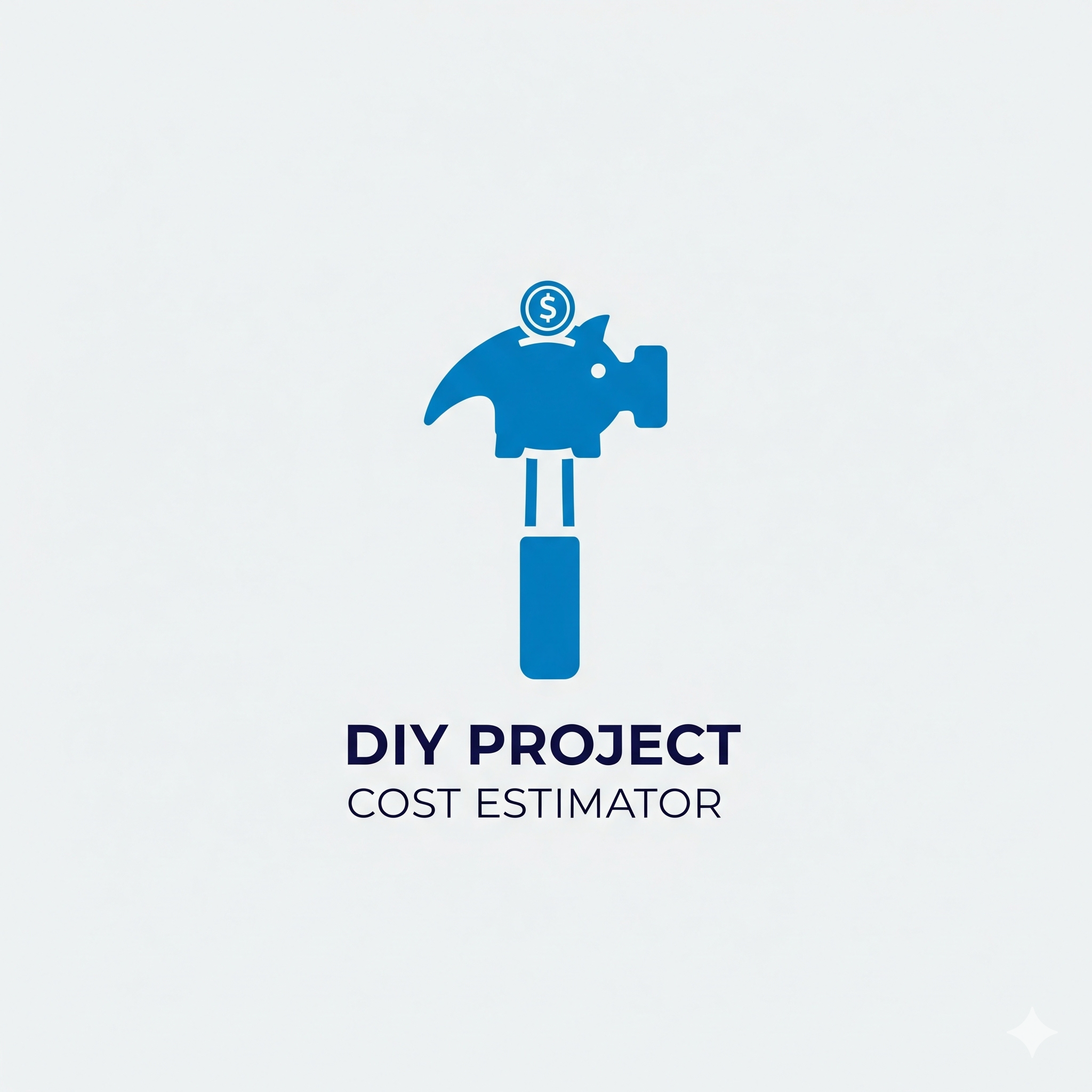 Logo for the DIY Project Cost Estimator, showing a hammer that is also a piggy bank.